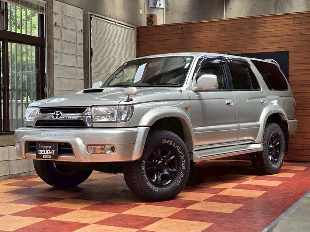 沖縄県の中古車ならハイラックスサーフ ＳＳＲ－Ｇ　ディーゼルターボ　４ＷＤ　純正１６インチＡＷ　ＹＯＫＯＨＡＭＡ　ＧＥＯＬＡＮＤＡＲ　ＡＴ　ドライブレコーダー　フォグランプ　電格ミラー　ゲートスポイラー　背面タイヤ　フェンダーミラー