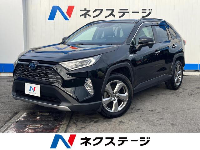 沖縄県の中古車ならＲＡＶ４ ハイブリッドＧ　１年保証付　禁煙車　パノラマルーフ　ＳＤナビ　プリクラッシュセーフティ　アダプティブハイビーム　車線逸脱警報装置　レーダークルーズコントロール　ＬＥＤヘッドライト　パワーバックドア