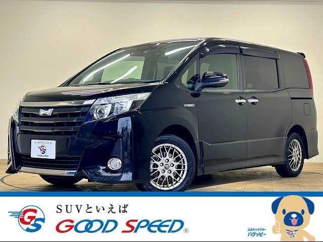 沖縄県の中古車ならノア ハイブリッドＳｉ　ダブルバイビー　両側電動スライドドア　ＥＴＣ　純正９インチナビ　クルーズコントロール　バックモニター　Ｂｌｕｅｔｏｏｔｈ接続可　プッシュスタート　３列シート　オートライト　オートエアコン　シガーソケット　衝突被害軽減